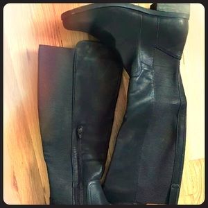 Tall black boots worn once